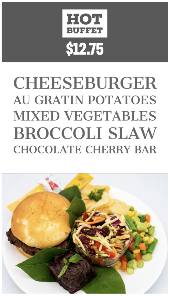 Mintahoe Cheeseburger with au gratin potatoes
