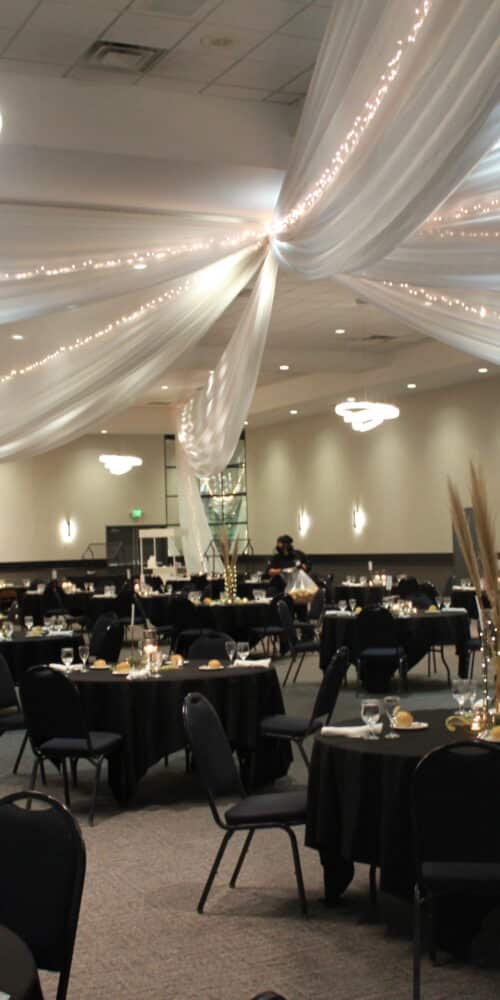 Inwood Oaks Event Center ballroom in the Twin Cities, a spacious venue for high school proms and school events